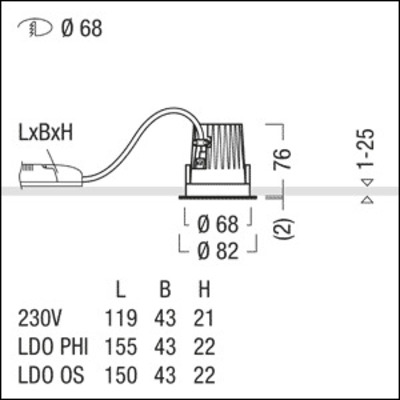 Zumtobel Group LED-Einbauleuchte 930 PANOS R R6 #62928105