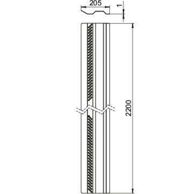 OBO Bettermann Vertr Windschutzblech für Flachdachsystem WSB 2200 AD DD