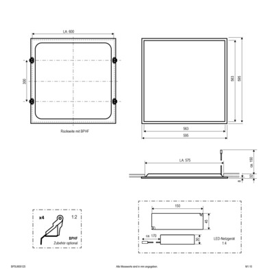 EVN Lichttechnik LED-Panel M600 BPSU600125