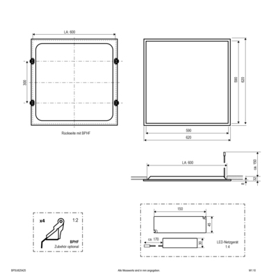EVN Lichttechnik LED-Panel M625 BPSU625425