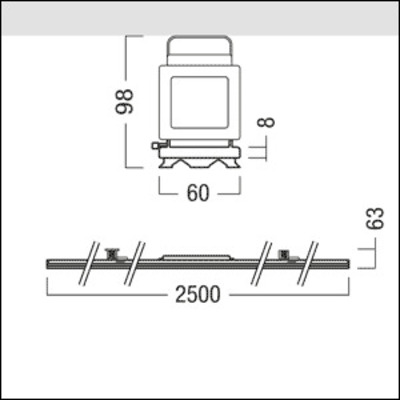 Zumtobel Group LED-Lichtbandleuchte 840, schwarz TEC2 9k2-8 #42957268