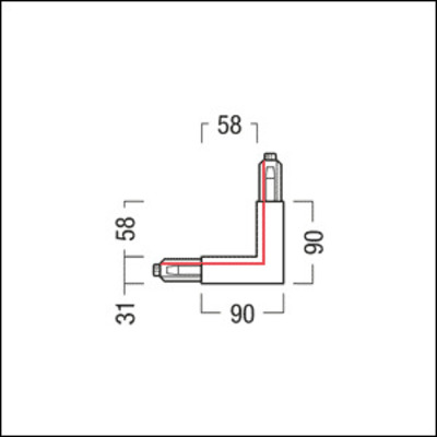 Zumtobel Group L-Verbinder weiß TRACK ADV #42200551