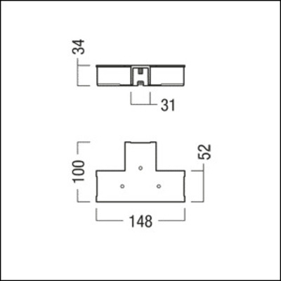 Zumtobel Group T-Verbinder schwarz TRACK ADV #42200574
