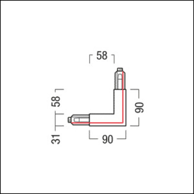 Zumtobel Group L-Verbinder weiß TRACK BASI #42200599