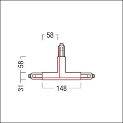 Zumtobel Group T-Verbinder schwarz TRACK BASI #42200600