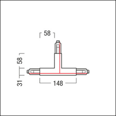 Zumtobel Group T-Verbinder schwarz TRACK BASI #42200602