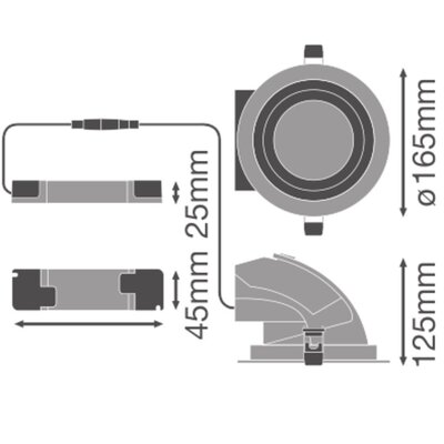 Ledvance LED-Einbaustrahler 940, ML, DALI2, weiß SP VAR#4099854881695
