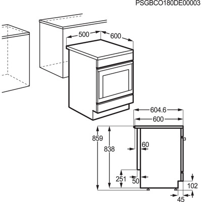 Electrolux AEG MDA Elektroherd 50cm CCB54093BM