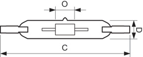 Philips Lighting Entladungslampe 70W RX7S CDM-TD 70W/830