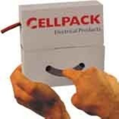 Cellpack Schrumpfschlauch in Abrollbox 10m SB/6-2/schwarz/10m
