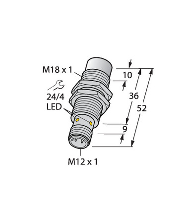 Turck Sensor induktiv NI15UEM18WDAP6XH1141