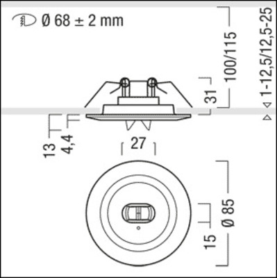 Zumtobel Group Sicherheitsleuchte weiß RESCLITE #42185687