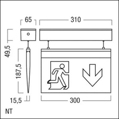 Zumtobel Group Sicherheitszeichenleuchte PURESIGN/C #42186082