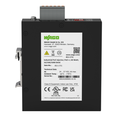 WAGO GmbH & Co. KG Industrial PoE Injector 852-1731