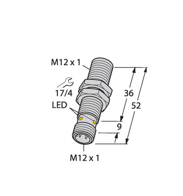 Turck Sensor induktiv BI4-M12-AN6X-H1141