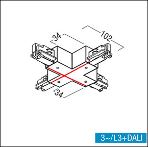 Zumtobel Group Kreuzverbinder VERB-K BK L3+DALI #60700243