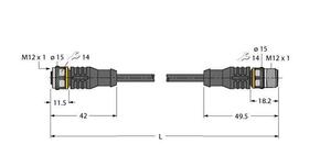 Turck Aktuator- u. Sensorleitung PVC RKC4.4T0.6RSC4.4TTEL