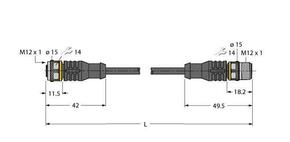 Turck Aktuator- u. Sensorleitung PVC RKC4.4T1RSC4.4T/TEL