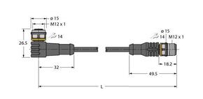 Turck Aktuator-/Sensorleitung WKC4.4T5RSC4.4T/TXL