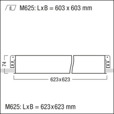 Zumtobel Group LED-Einbauleuchte 2800-840 M625Q EVG MIREL-L NIV#42182123