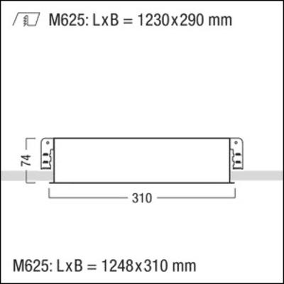 Zumtobel Group LED-Einbauleuchte 3800-840 M625L EVG MIREL-L NIV#42182124