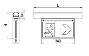 Ridi-Leuchten Rettungszeichen-Modul VLMF-HW-C 500-7 SW-Z