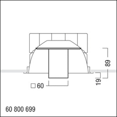 Zumtobel Group Dekoglas FLUX Q190 H KLAR PANOS INF #60800699