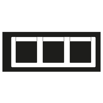 Jung Rahmen 3-fach alpinweiß waagerecht ABAS 5830 NA WW