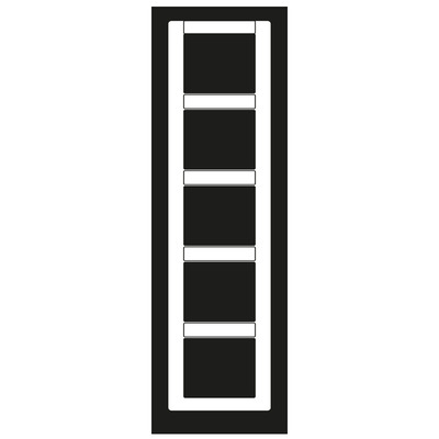 Jung Rahmen 5-fach weiß waage/senkrecht AS 585 NA