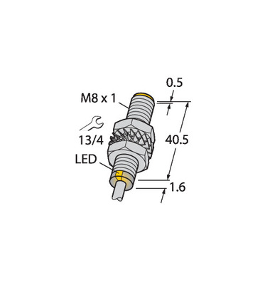 Turck Sensor induktiv BI2-M08E-VP6X 7M