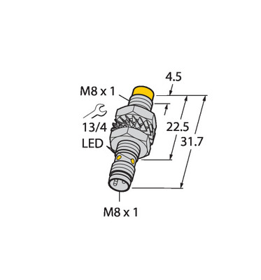Turck Sensor induktiv NI3-M08K-AN6X-V1131