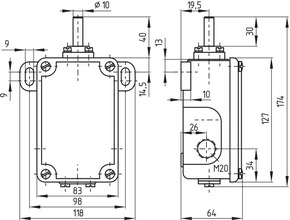 Schmersal Spindelschalter MSP 452-11/11Y