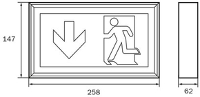 RP-Technik Rettungszeichenleuchte ZB, ML, Piktoset LMW019ML