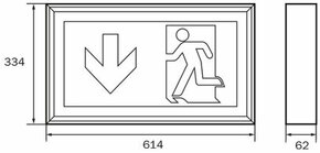RP-Technik Rettungszeichenleuchte 1h LSW011WL