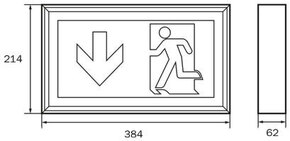 RP-Technik Rettungszeichenleuchte ZB, ML, Piktoset LXW019ML