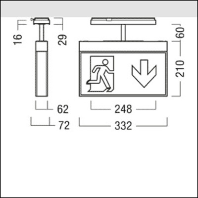 Zumtobel Group LED-Rettungszeichenleuchte CROSSIGN 1 #42936411