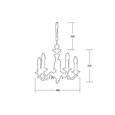 Brumberg Leuchten Krone 5Lp. gold-goldmatt 00850535