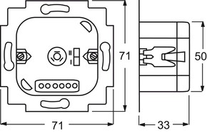 Busch-Jaeger Jalousie-Basis-Einsatz 2Schliesser 3A 690VA 6418 U