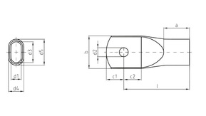 Intercable Tools Doppel-Presskabelschuh 2x70qmm 1xM12 verz. ICD7012D #182366