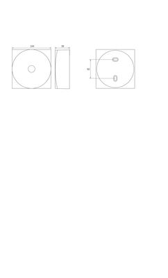 RP-Technik LED-Sicherheitsleuchte Decke, Linsen, quad. EAQL428WB