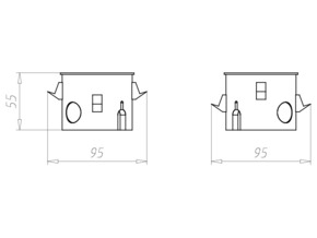 Kaiser Geräte-Verbindungsdose ECON Iso + 1159-55