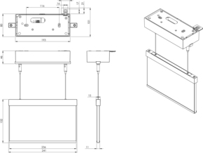 RP-Technik LED-Rettungszeichenleuchte ZB, Edelstahloptik AMDC009-E