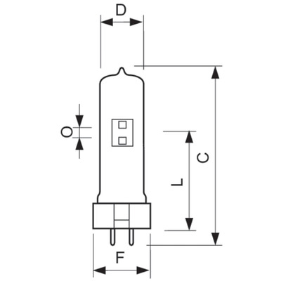 Philips Lighting Speziallampe 6990K MSR 575/2 10H