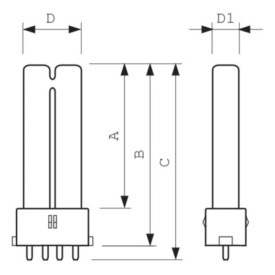 Philips Lighting Entkeimungslampe TUV PL-S 9W/4P