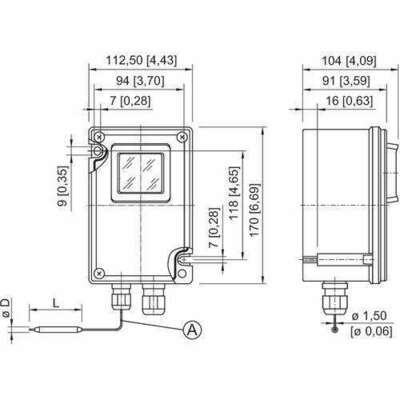 Stahl Temperaturbegrenzer 0 °C - +120 °C 136011