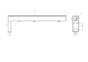 RP-Technik Wandausleger silber AWM001-SI