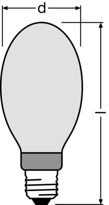 Osram LAMPE Hochdruck-Entladungslampe E40 HQI-E 400/N COAT E40