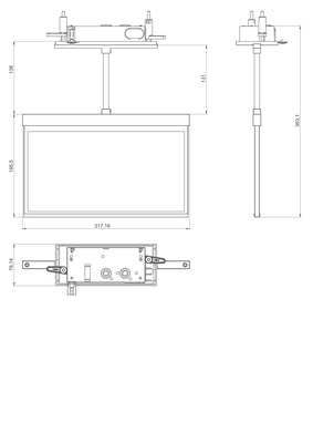 RP-Technik LED-Rettungszeichenleuchte ZB, Edelstahloptik AXCP009-E