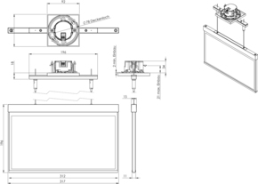 RP-Technik LED-Rettungszeichenleuchte ZB + ML, anthrazit AXEC009ML-AZ