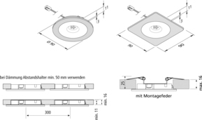 Hera LED-Einbauleuchte schwarz,4000K 61001510303